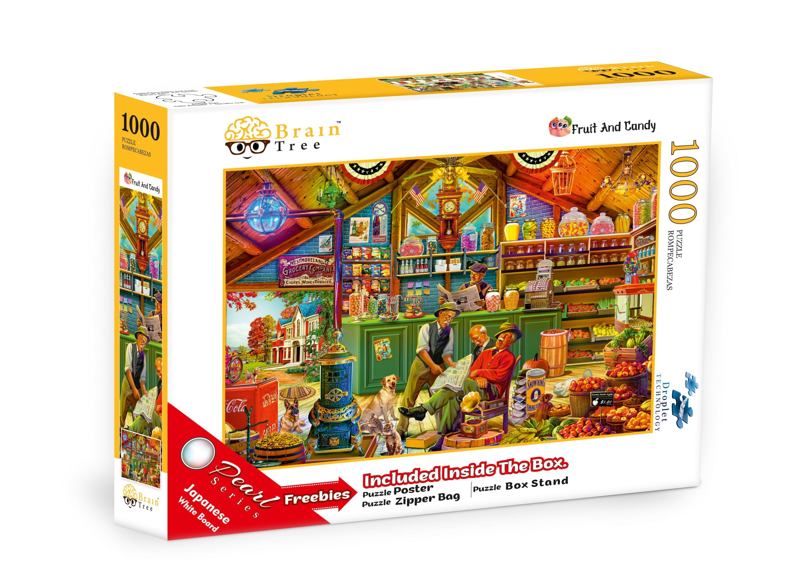 Brain Tree - Fruit and Candy - Pearl Series - 1000 Piece Puzzles for for Adults and Kids 12+ Unique Puzzles for Adults and Kids 1000 Pieces and Droplet Technology for Anti Glare & Soft Touch