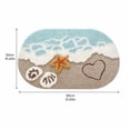 thumbnail image 3 of Beach Print Bathroom Rugs Set, Non-Slip Backing,Soft Washable Absorbent Quick Dry, Ocean Sea Theme Bath Mat for Shower Floor, Kitchen Decor, Kids Room(31.5 x 19.6in), 3 of 6