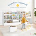 thumbnail image 4 of Curipeer 30'' Kids Bookshelf , 3-Tier Toy Storage Organizer with Removable Toy Bins, White, 4 of 8