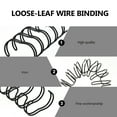 thumbnail image 6 of WHAMVOX  50 Pcs Wire Binding Spines Loose-leaf Hoop Hole Rings Double Loop, 6 of 8