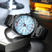 CURREN 8455 Men Ice Blue Quartz Waterproof Stainless Steel Sports Watch Casual Fashion Wristwatch