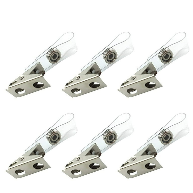 Metal Badge Clips With Pvc Straps For Id Cards And Name Tags 25 Pcs ...