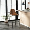thumbnail image 2 of SAFAVIEH Tanner Mid-Century Barstool with Footrest and Armrest, Cognac, 2 of 7