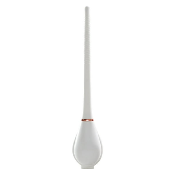 Escobilla de baño de silicona Flexible con cabezal plano y Flexible, escobilla de baño moderna para montaje en pared sin perforación con soporte de secado