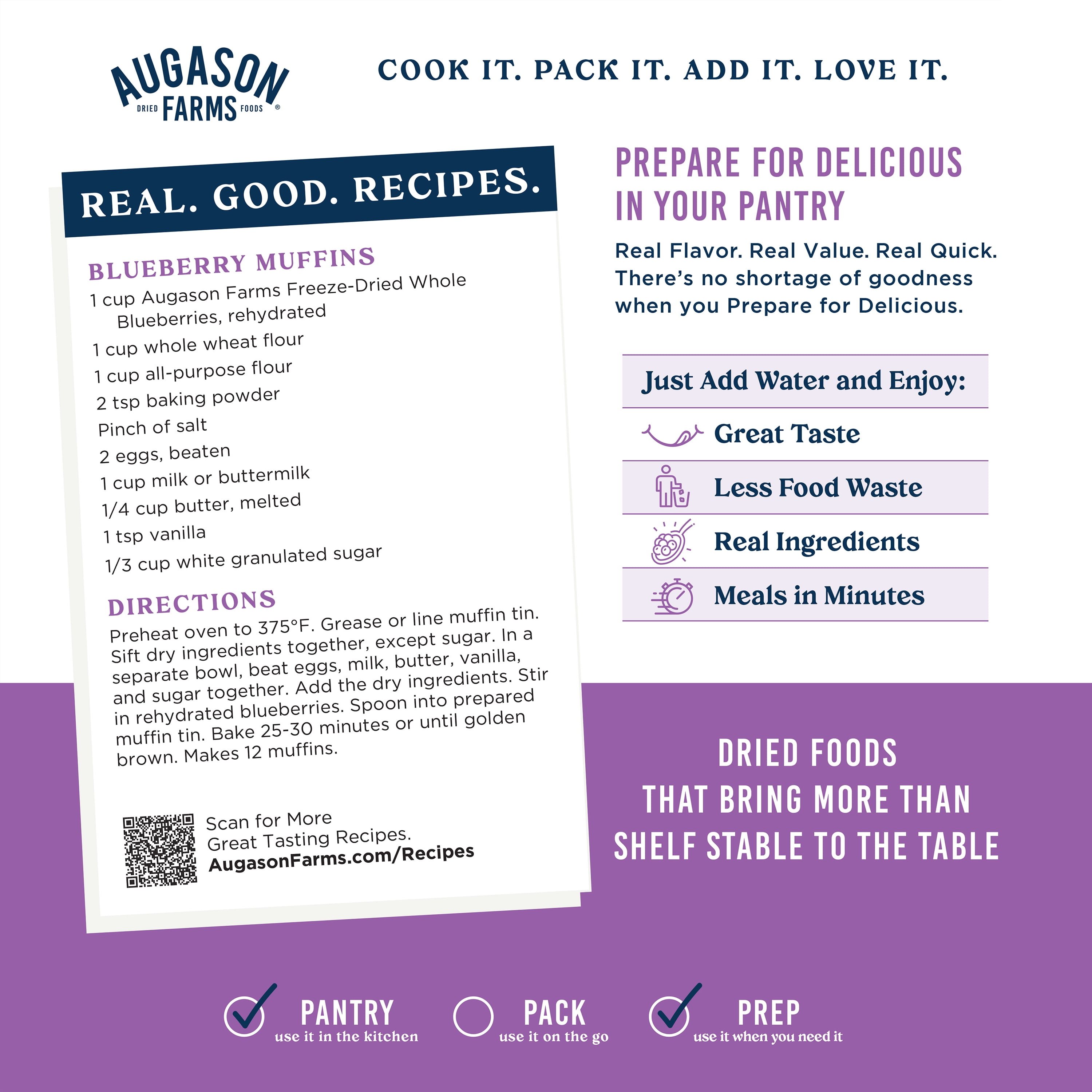 Augason Farms Freeze Dried Whole Blueberries Can – Dried Fruit for Baking & Emergency Food Supply – Freeze-Dried Camping Food with Long Shelf Life for Everyday Meals – 26 Servings