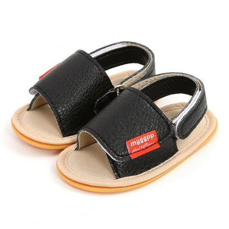 

Summer Infant Baby Boys Girls Sandals PU Leather Casual Shoes Anti-Slip Soft Sole Newborn Prewalker First Walking Shoes 0-18M