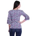 thumbnail image 4 of Moomaya Blouses pour Femmes Hauts Mode Imprimé Manches Évasées Robe Vêtements Décontractés, 4 of 4