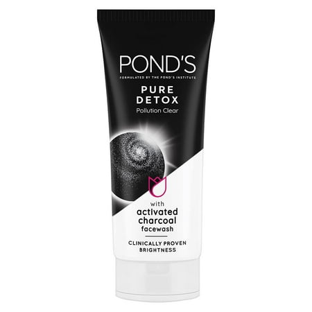 POND'S Pure Detox Face Wash 100 g, Daily Exfoliating & Brightening Cleanser