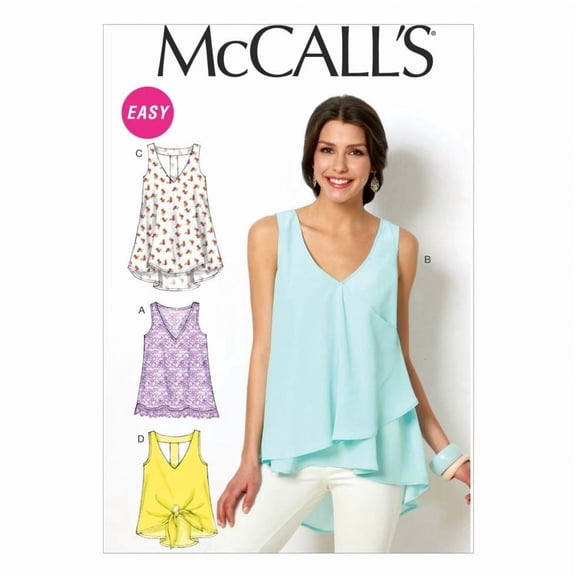 McCalls Paper Sewing Pattern 6960 - Tops and Tunics for Women