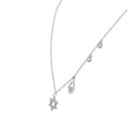 thumbnail image 2 of 925 Sterling Silver Jewish Star of David Hamsa Bezel-Set White CZ Pendant Necklace, 2 of 4