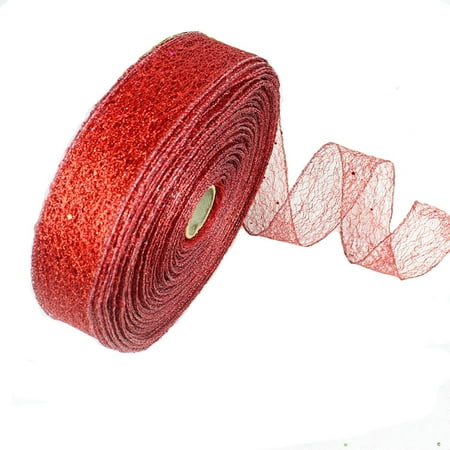 Christmas Decoration With Christmas Decorations 2 Meters  Random Mesh Lock Side Sprinkle Powder Christmas Christmas Gifts Tree Decoration Ribbon  Interior Christmas Clearance Decoration