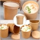 thumbnail image 3 of 10 juegos de vasos desechables de papel kraft para sopa, ideales para almacenar sopa o gachas., 3 of 7