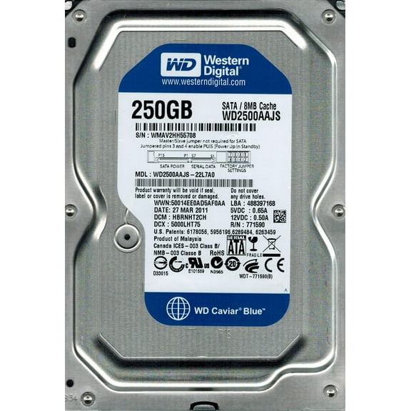 Western Digital WD2500AAJS-22L7A0 DCM: HBRNHT2CH 250GB