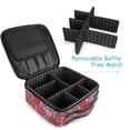 thumbnail image 4 of FORMRS Travel Makeup Bag Large Capacity Train Case Cosmetic Organizer with Adjustable Dividers, Sweet Strawberry, 4 of 8