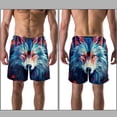 thumbnail image 3 of luoweisi Men's Beach Shorts Quick Dry Swim Trunks with Mesh Lining Wolf M, 3 of 5
