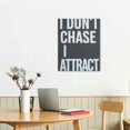 thumbnail image 2 of TIAOTIAOHOU Motivational Wall Decor “I Don't Chase I Attract” Room Decor Aesthetic for Room Posters - Black &amp; White Wall Art for Men, 2 of 4