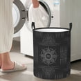 thumbnail image 4 of DouZhe Waterproof Collapsible Large Laundry Baskets, Mystic Viking Gothic Runes Prints Circular Hamper with Handles, 4 of 6