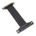 thumbnail image 4 of PCIe 4.0 Extension Cable, 16Gbps 180 Degree Male to 90 Degree Female 64 Pin Copper Conductor for PCIe Card, M.2 PCIe Card, Firewire Card, USB PCIe Card, 4 of 7
