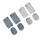 thumbnail image 4 of Juego de calcetines con rodilleras para gatear para bebés y niños pequeños, de algodón peinado, suaves, antideslizantes, color gris claro y azul, talla S para niños de 0 a 1 año, 4 of 15