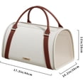 thumbnail image 6 of Cat Carrier for Medium Large Cats, Dog Purse Pet Carrier PU Leather Bag for Small Dogs Puppy Rabbit, Portable Travel Handbag Airline Approved Soft-Sided Carriers with Pockets Up to 20 Lbs, 6 of 9