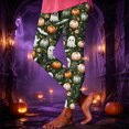 thumbnail image 3 of GERsome Women's Halloween Leggings Cute Ghost Print High Waisted Stretchy Novelty Tights Pants for Party Size M, 3 of 5