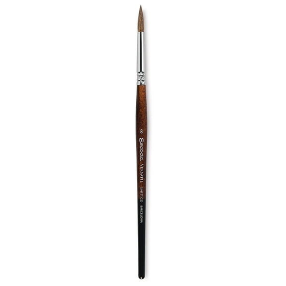 Escoda Versatil Brush - Pointed Round, Size 8, Short Handle