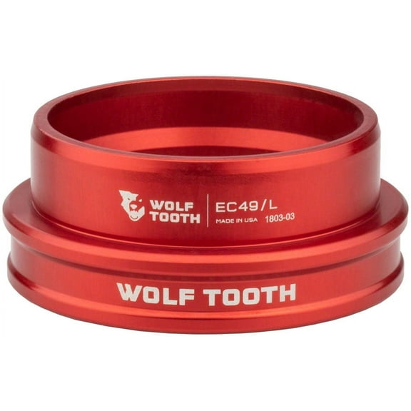 Wolf Tooth Premium Headset - EC49/40 Lower, Red Stainless Steel Bearings
