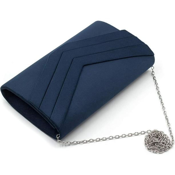 Blue suede clutch online