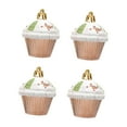 thumbnail image 2 of Adornos navideños BLESIY 4 colgantes de postre con purpurina para cupcakes de Navidad café, 2 of 8
