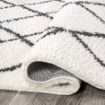 thumbnail image 5 of JONATHAN Y JONATHAN  Y Pere Moroccan Style Diamond Shag Area Rug 8 X 10 - White/Black, 5 of 5