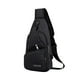 thumbnail image 2 of Mochila de Pecho Cruzada Impermeable con Puerto USB y Orificio para Auriculares, Ligera Mochila de Día para Senderismo y Viaje con Correa para el Hombro, Negro, 2 of 6
