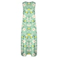 thumbnail image 5 of Nuoqisi Womens Summer Maxi Dress 2026 Casual V Neck Floral Sleeveless Sun Dress Trendy Beach Vacation Long Flowy Dresses, 5 of 8
