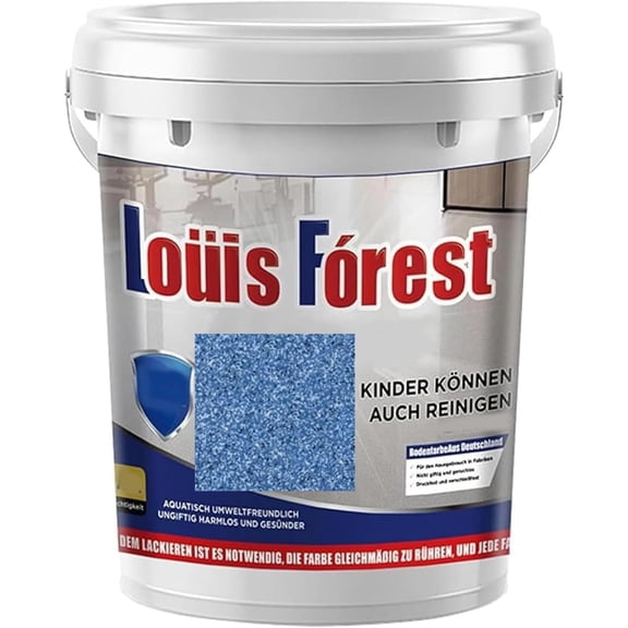 Louis Forest Epoxy Floor Paint, Epoxy Floor Paint for Concrete, High-Gloss Marble Effect Paints, Waterproof and Non-Slip, Suitable for Indoor and Outdoor Use (1kg,Blue*B)
