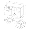thumbnail image 5 of Atlin Designs 3 Drawer Writing Desk in Brown and Black, 5 of 5