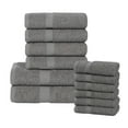 thumbnail image 2 of Superior Franklin Cotton 12-Piece Assorted Towel Set, Charcoal, 2 of 11