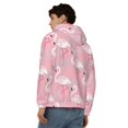 thumbnail image 4 of Kdxio Flamingo Print Men Hoodies Casual Hoodies for Men with Zip Pockets Full Zip Long Sleeve Sweatshirt Sports Hooded Jacket-XX-Large, 4 of 5