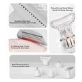 thumbnail image 3 of Depiladora Recortadora De Vello Corporal, Blanca, Lavable, 5 En 1, Recortadora De Vello Corporal, ABS De Acero Inoxidable Con Cabezales Reemplazables Para Mujeres Y Hombres, 3 of 7