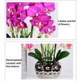 thumbnail image 4 of Xingzhi Large Artificial Orchid Bonsai with Vase Phalaenopsis Faux Plants Orchids Flowers Arrangements Table Home Decor Purple White, 4 of 6