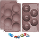 thumbnail image 1 of Moldes de silicona con superficie antiadherente, herramientas para hornear reutilizables y de fácil liberación para creaciones de semiesferas grandes, 1 of 8