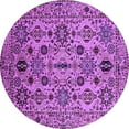 thumbnail image 1 of Ahgly Company Indoor Round Oriental Purple Traditional Area Rugs, 7' Round, 1 of 4