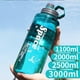 thumbnail image 2 of Botella de agua deportiva de gran capacidad de 3 litros, taza de plástico colorida a prueba de fugas para beber, viajes al aire libre, jarras portátiles para gimnasio y Fitness, 2 of 5