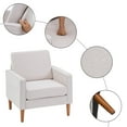thumbnail image 4 of GZXS Single Sofa, Mid Century Upholstered Accent Chair, Living Room Sofa, Club Chair, TV Armchair for Small Space, Home Living Room, Apartment, Dorm, Office, Beige, 4 of 10