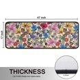 thumbnail image 5 of Kitchen Rugs Sets Of 2,Pioneer Flower Floral Print Pattern Anti Fatigue Kitchen Mat Rugs Non Slip Washable,Decorative Kitchen Floor Mats for Kitchen,Sink,Laundry,17"x47"+17"x47", 5 of 5