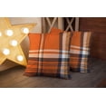 thumbnail image 4 of Set of 2 Autumn Orange Plaid Throw Pillow Covers Thanksgiving Day 20x20 Inch Decorative Pillow Cases for Couch Bedroom Living Room, 4 of 7