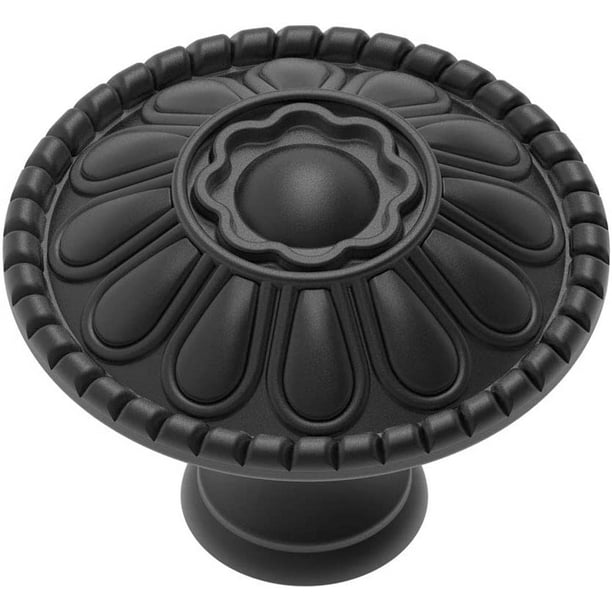 Izotusxi Matte Black Kitchen Knobs Pulls, Matte Round Farmhouse