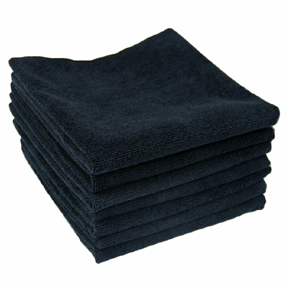 10 x Large Microfibre Cleaning Cloths Polishing Dusters Car Garden Grey 