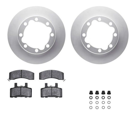 Dynamic Friction Company Front Geospec Brake Rotors with Ultimate Duty Performance Brake Pads includes Hardware 4412-40001