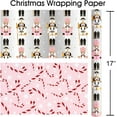 thumbnail image 3 of Christmas Nutcracker Wrapping Paper Roll, 17 Inch x 33 Feet Gift Wrapping Paper Featuring Luxury Pearly-Lustre Nutcracker & Candy Cane Pattern Christmas Gift Wrap for Holiday New Year Kids, 3 of 15