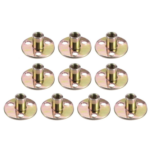 Uxcell 5/16"x36x2.5mm Brad Hole Tee Nut Carbon Steel Round ScrewIn T