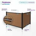 thumbnail image 6 of 4ft H x 6ft W WamBam Privacy Fence Panel, Composite Fence Kit with Aluminum Frame, Woodgrain Boards, No-Dig Install, UV Resistant Outdoor Fence for Backyard Patio or Pool, Walnut Brown BLI19118, 6 of 10